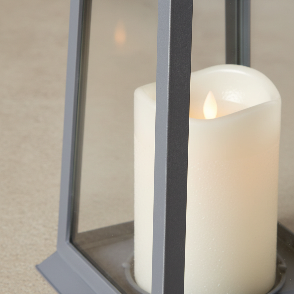 LED Kerzenlaterne Mit Glas - PorchAura