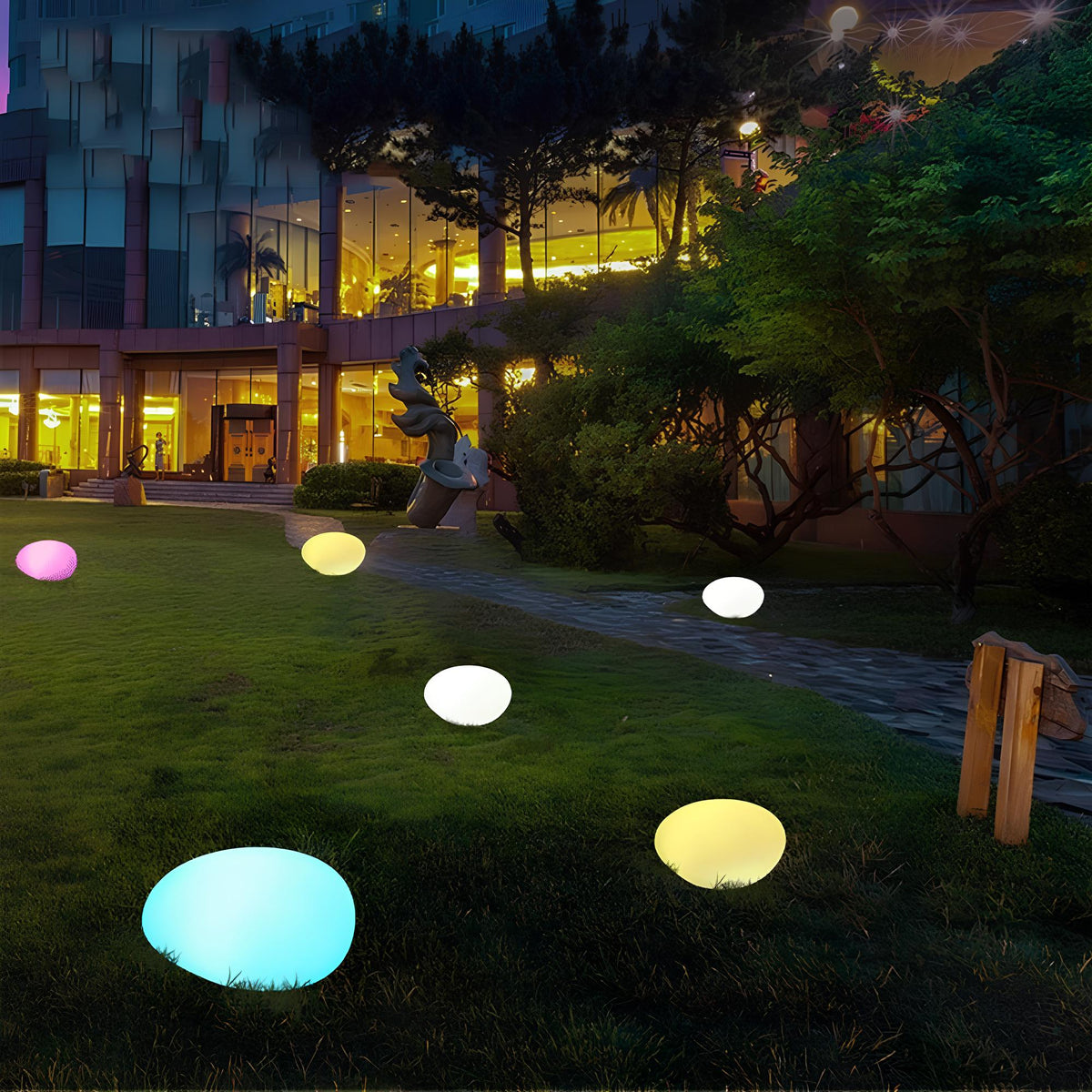 Wiederaufladbare Kabellose Gartlampe - GlowPebble