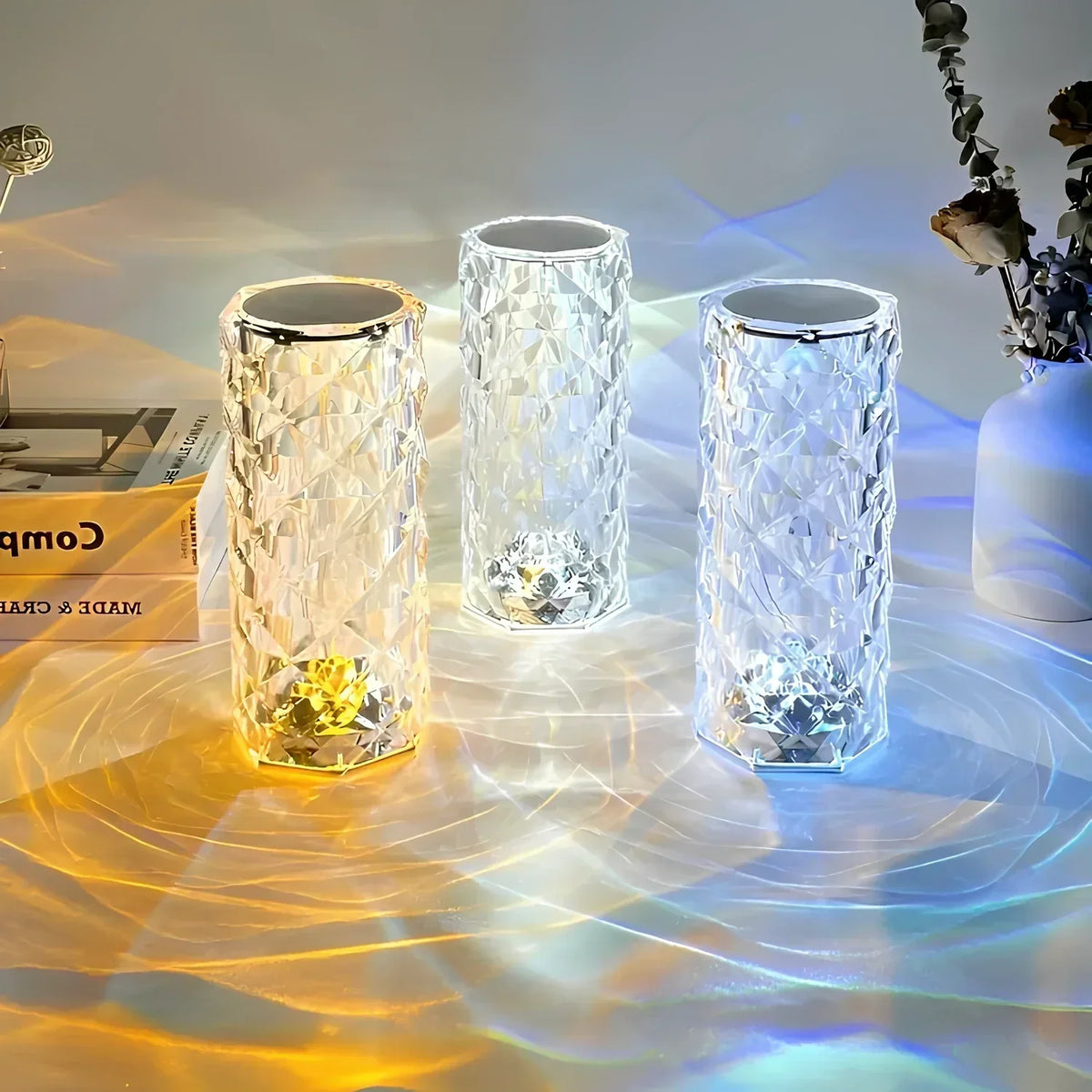 Crystal Table Lamp with Touch Control - Aurora