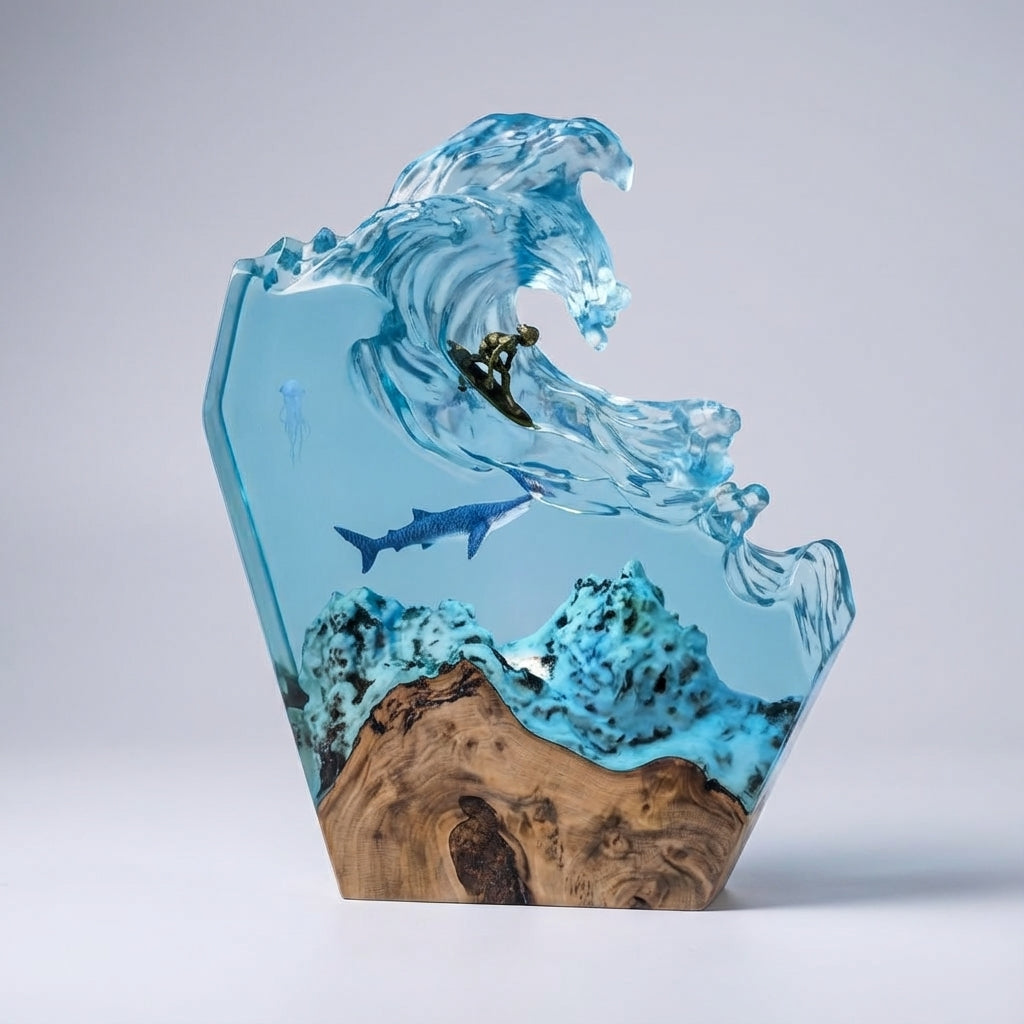 Artistic Ocean Themed Lamp -  Tidecrest