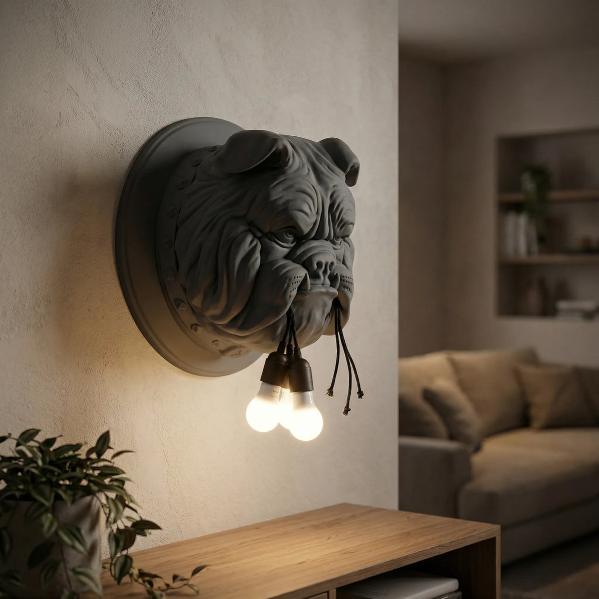 Decorative Sculpted Wall Sconce - Bulloxen