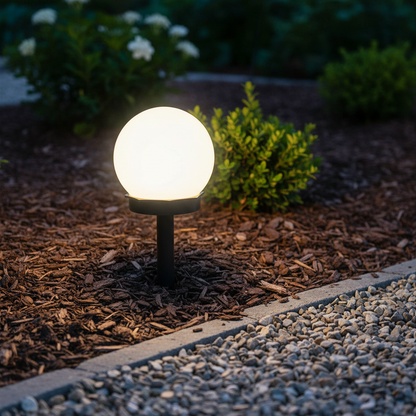 Kugelförmige Solargartenleuchte - BrightSphere
