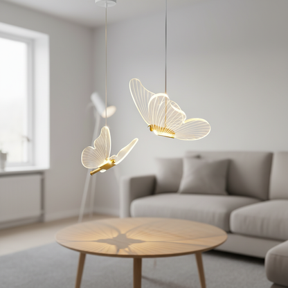 LED Schmetterling Hängeleuchte - Glowflutter