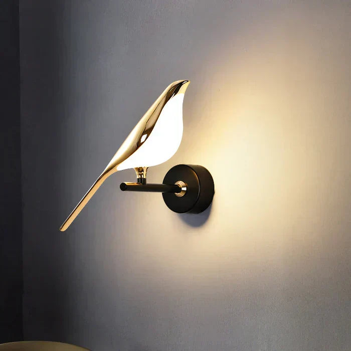 Moderne Goldene Wandlampe - Aurabird