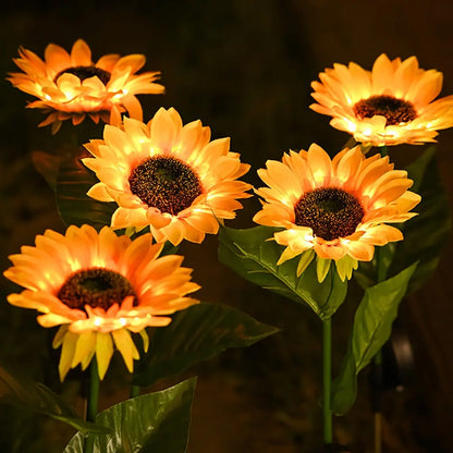 SolarBloom Waterproof Solar - Powered Sunflower Lamp