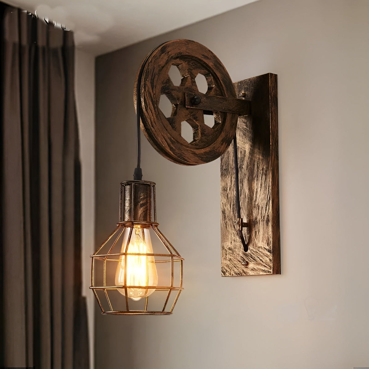 Vintage LED Wandlampe - ForgeShine