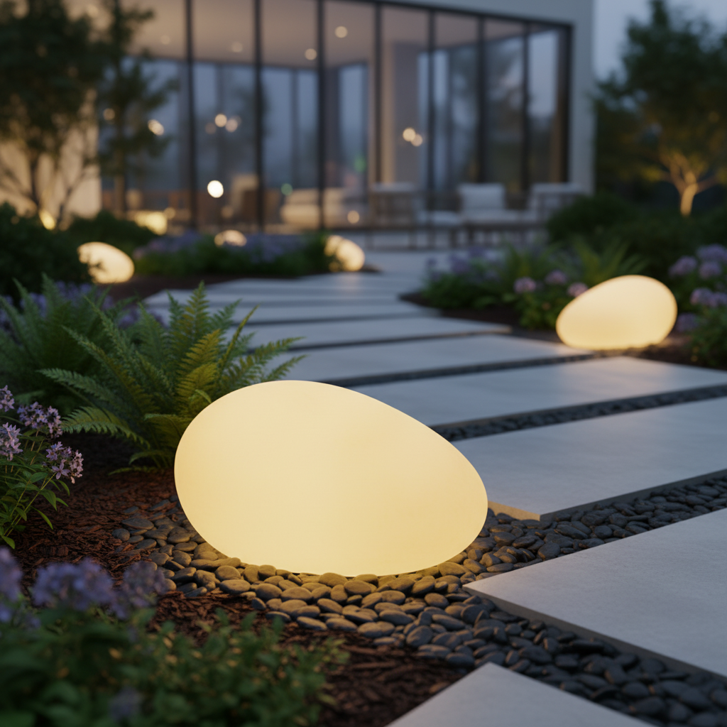 Wiederaufladbare Kabellose Gartlampe - GlowPebble